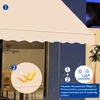 A close-up view of an awning with water droplets, highlighting its features. Náhľad obrázku produktu