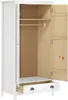 vidaXL Šatní skříň se 2 dveřmi Hill White 89x50x170 cm Náhled obrázku produktu 2