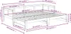 vidaXL Lit de jour extensible en pin massif 2x(80x200) cm Voir les images du produit 7