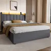 okwish Polsterbett 140×200 mit Steckdose,Nachtlicht und Produktbild-Vorschau 2