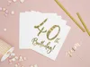 Serwetki 40th Birthday, biały, 33x33cm (1 op. / 20 szt.) Podgląd zdjęcia produktu 13