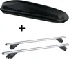 Dachbox JUEASY300 300 Liter schwarz + Alu Dachträger RB003 Produktbild-Vorschau 1
