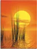 ARTland Leinwandbild Sonnenuntergang mit Schilf Größe: Produktbild-Vorschau 1