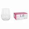 A single clear glass and a product box. Produktbild-Vorschau