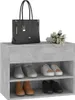 vidaXL Ławka pod buty beton szara 60x30x45 cm Materiał Podgląd zdjęcia produktu 12