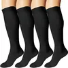4 Paar Sport-Kompressionssocken – Schwarz, flach – L/XL Produktbild-Vorschau 1