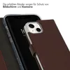 Selencia Echtleder Klapphülle iPhone 14 - Braun Produktbild-Vorschau 4