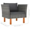 8-tlg. Garten-Lounge-Set Poly Rattan und Eukalyptusholz Produktbild-Vorschau 11