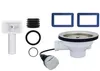 A collection of plumbing parts for a sink drain. Produktbild-Vorschau