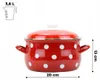 Smaltovaný hrnec Bílý puntík Sfinx, průměr 20 cm, objem 3,6 Náhled obrázku produktu 3
