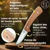 Couteau à découper Eli® pour enfants avec étui en cuir à Voir les images du produit 7