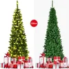 COSTWAY Albero di Natale a matita da 200 cm con luci LED Anteprima dell’immagine prodotto 9