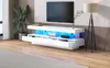A modern living room with a white TV stand featuring LED lighting. Náhľad obrázku produktu