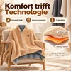 Akku Heizdecke Umhang 150x82cm, Wärmeponcho aus Plüsch mit Produktbild-Vorschau 5