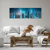 Bild auf Leinwand - Leinwandbild - Stadt Nacht Straße - Produktbild-Vorschau 6