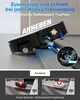 A robot vacuum cleaner is shown climbing a step, with diagrams illustrating its mechanical climbing system. Produktbild-Vorschau