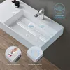 doporro Lavabo Suspendu Blanc 90cm Vasque à Poser Lave Voir les images du produit 5