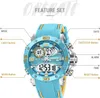 Herren Militär Sportuhr Analog Digital Dual Time LED Produktbild-Vorschau 3