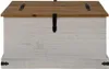 vidaXL Truhla HALDEN White 91x91x47 cm z masivního Náhled obrázku produktu 3