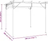 vidaXL Pergola mit Ausziehbarem Dach Taupe 3x3 m Stahl 180 Produktbild-Vorschau 7