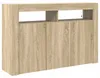 vidaXL Dressoir Sonoma-eikenhout, 116 x 30 x 75 cm, Productafbeelding-voorbeeld 2