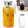 2 Liter Glas Karaffe Glaskrug mit Deckel, Wasserkaraffe, Produktbild-Vorschau 1