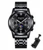 Quarzuhr Quarzuhr Armbanduhr Edelstahl Herren Uhr, Produktbild-Vorschau 1