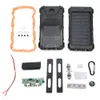 A collection of parts for a DIY solar power bank kit, laid out on a white background. Voir les images du produit