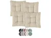 Stuhlkissen 4er Set | Sitzkissen Kord beige 38 x 38 x 6 cm Produktbild-Vorschau 1