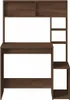 A studio shot of a brown oak-effect desk with shelves. Náhled obrázku produktu
