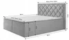 Bett, Boxspringbett DORMI, OHNE Topper, Federkern, Produktbild-Vorschau 6