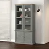 vidaXL Vitrína VIGO Grey 85x35x170 cm borovicový masiv Náhled obrázku produktu 2