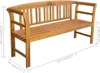 Panchina da giardino 157 cm in legno massiccio di acacia Anteprima dell’immagine prodotto 4