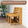 COSTWAY Banc de jardin 2 en 1, table de jardin avec banc, Voir les images du produit 6