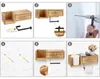 Omgoods - Wandgemonteerde houten toiletpapierhouder met Productafbeelding-voorbeeld 4