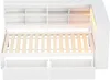 Jednolůžko z masivního dřeva 90x200 bílé s LED diodami a Náhled obrázku produktu 10