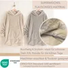 Hoodie Decke mit Ärmeln - Plüsch Sherpa Deckenpullover Produktbild-Vorschau 2