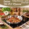 LS-LebenStil TRI-PLY Edelstahlpfanne Ø 24cm Unbeschichtet Produktbild-Vorschau 7