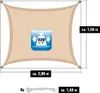 Tenda da sole UV permeabile all'acqua 1,5x2 - Quadrato Anteprima dell’immagine prodotto 5