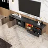 MODFU TV-Schrank Lowboard mit schwarzer Marmoroptik für Produktbild-Vorschau 3