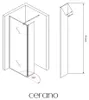 CERANO - Aanvullend draaipaneel voor douchewand Onyx - 8 mm Productafbeelding-voorbeeld 2