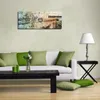 Wallario Premium Leinwandbild Grunge Stil  Streifen Schrift Produktbild-Vorschau 2