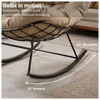 Ocelová houpací židle NovaTerra s polštářem, rozměry: 110 × Náhled obrázku produktu 6