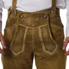 Lange Lederhose Jakob - olivbraun, 50 Produktbild-Vorschau 6