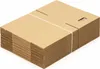 A stack of cardboard boxes tied together with white string. Produktbild-Vorschau