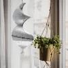 Ovales Spiral-Windspiel aus Metall, 360°-Gartenornament, Produktbild-Vorschau 4