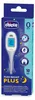 The image shows the packaging of a Chicco digital thermometer. The packaging is predominantly dark blue with light blue accents and features an illustration of the thermometer, brand logo, product name, and various feature icons. Náhled obrázku produktu