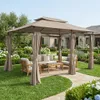 4iQ Gartenpavillon 3x4 m Beige mit Seitenwänden – Produktbild-Vorschau 8