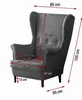 Fotel Leo z podnóżkiem, tkanina Monolith 48 Podgląd zdjęcia produktu 7