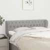 Kopfteil mit Ohren Hellgrau 163x23x78/88 cm Stoff Produktbild-Vorschau 2